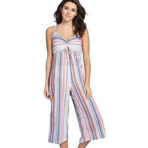 Xhilaration Cropped Multi Color Jumpsuit SMALL (310)